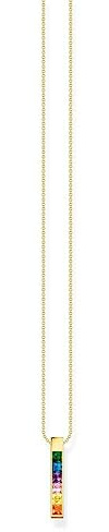 THOMAS SABO Kette bunte Steine gold 925 Sterlingsilber, 750 Gelbgold Vergoldung