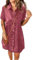 Roskiky Trauzeugin Kleid Hawaii Kleid Kleid Damen Sommer Tshirt Kleid Damen Strand Kleid Damen Sommer Bohemian Kleid Barock Rose M
