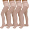 AQUILONE Kinder & Teenager 50 DEN Tanz und Ballett Strumpfhose für Ballett, Leichtathletik, blickdichte, reißfeste & elastische Ballettkleidung, Made in Italy, 4 Paar, Größe: 4-18 Jahre