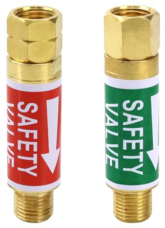 VAPHY Ensemble de butées de retour à l'oxygène et à l'acétylène Extrémité du régulateur 9/16-18 fils Taille B