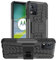 iCatchy Coque pour Motorola Moto E13, robuste et résistante à double couche hybride avec béquille antichoc compatible avec Motorola E13 (noir)