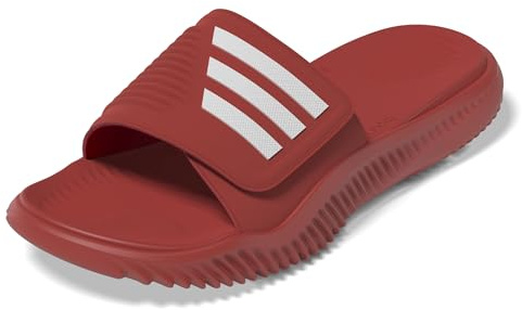 adidas Unisex-Adult Alphabounce Slide Sandal, Better Scarlet/White/Better Scarlet, 12 Women/11 Men