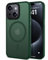 tigratigro Cover Magnetica per iPhone 15, Compatibile con MagSafe, Custodia Traslucida Opaca Posteriore Sottile Antiurto Protettiva Case, Protezione Antiurto di Grado Militare, Verde Profondo