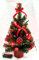 Shop24Direct Árbol de Navidad LED rojo ¡Totalmente decorado! ¡Para un ambiente navideño instantáneo!