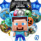 Minercraft Geburtstagsdeko junge Geburtstag Deko Junge Miner Gamer Luftballon Geburtstag Deko Geburtstag Set Geburtstagsdeko Junge Party Deko Tortendeko Kuchen Deko (Alle ballons)