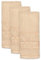 Velosso 3 Pack Cooks Large Everyday Kitchen Tea Towel Set 100% Supreme Ring Spun Cotton Soft and Absorbent Dish Towels, Tea Towels, Dish Cloth, Wipe Cloths (Natural)