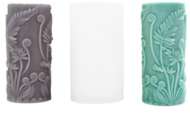 Xidmold Blume Gras Säule Kerzenform Silikon, Kerzenform zum Gießen, Kerzengießform Silikon, Silikonform für Sojawachs Kerzen, DIY Handwerk