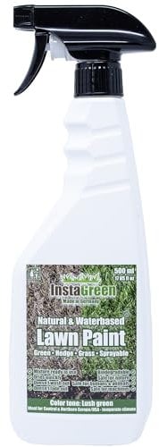 InstaGreen Premium Grass Paint spray bottle 500 milliliter / 17 US fluid ounces - ready-to-use for lawns and hedges - lawn paint against yellow grass - naturally water-based sprayable biodegradable