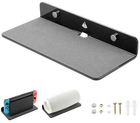 mongtsamz Soporte de Pared para Altavoces, Universal Soporte Altavoces Pared Acrílico Soporte Altavoces con Hardware Kit Capacidad Máximade 1KG, 1 Piezas, Negro