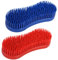 Buaak Magic Brush Pferd, 2 Stück, Kunststoff-Pflegebürste, blaue und rote Pferdebürsten für die Fellpflege, langlebige Pferdepflegebürste für Pferde, Massagewerkzeug für Pferdepflege
