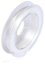 1 Rotolo 0.8mm Filo Elastico per Braccialetti Resistente per Perline 10m Filo Perline per Bigiotteria Fai da te Filo per Gioielli Fai da te (Bianco)