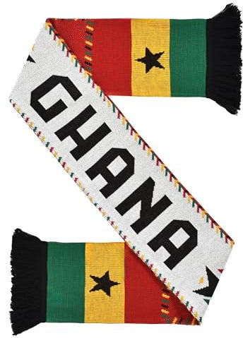 Euroscarves Ghana-Fußball-Strickschal, Ghana, fits all