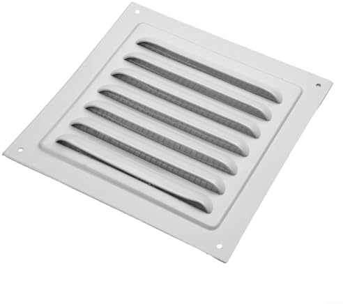 Lüftungsgitterabdeckung aus Metall, quadratisch, mit Netzschlitz, leicht und rostbeständig, Rohrabdeckung für Wand, Decke, Schlafzimmer, Wohnzimmer (165 x 165 mm)