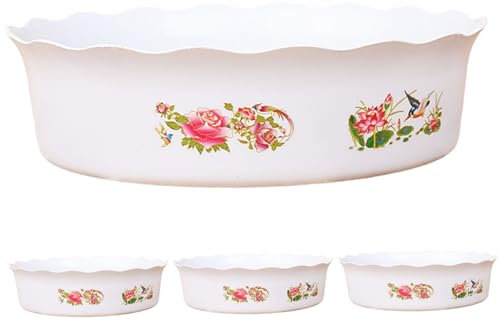 Lotusblumenschale Lotusschalen-Pflanzgefäß 4 Stück 17 cm große Lotusblumenschale Pflanzenschale aus Kunststoff Hydrokultur-Pflanzgefäß Lotusschale für Seerosen Narzissen Sukkulenten