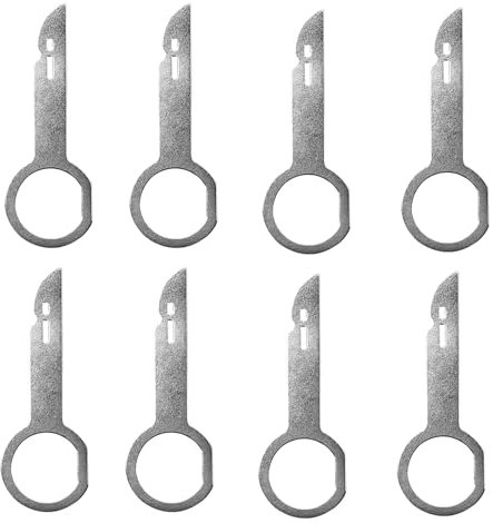 8Pcs Car Radio Removal Keys, Radio Removal Keys, Car Stereo Removal Keys, Car Radio Removal Tool, Radio Keys, Stainless Steel, Suitable for Mercedes Benz Audio Systems