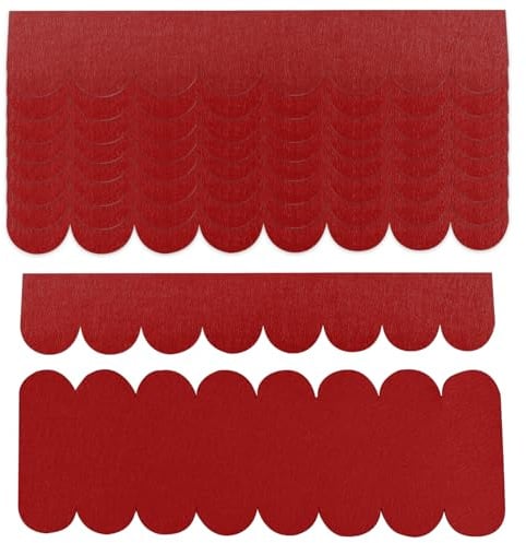 BOUFEIDA 32 Stück Dachschindeln für Vogelhaus, Dachpappe Wasserdicht Mini, Dachfolie Selbstklebend, für Kaninchenstall, Hundehütte, Hasenstall, Briefkastendächer, Rot