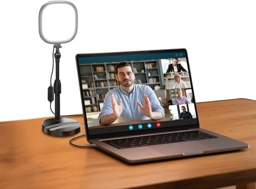 NEEWER BASICS NL10 5 Full Screen Ring Light with Stand, Desk Video Calls | CRI95, 10W Bi Color Edge Lit Zoom Conference Lighting, LED Ring Light for Computer Laptop Webcam Phone Streaming Recording