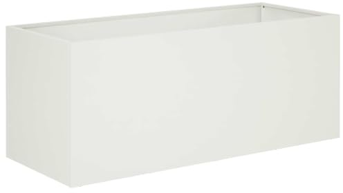 vidaXL Garten-Pflanzgefäß Weiß 80 x 40 x 40 cm Kaltgewalzter Stahl