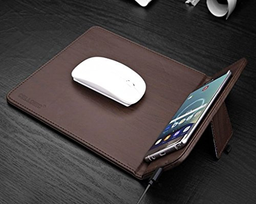 CELLONIC Tapis de Souris Chargeur sans Fil pour Smartphones compatibles Qi iPhone Galaxy Nexus Huawei Chargeur Induction Station de Charge inductif Chargement Wireless Charger Base de Charge sans Fil
