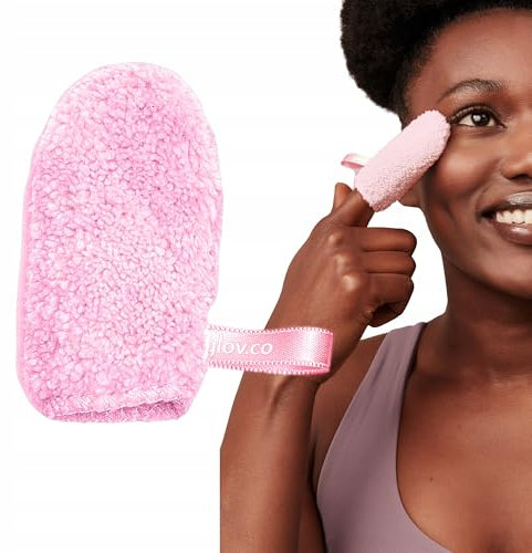 Glov Mitaine Demaquillante Visage Lavable Microfiber pour Yeux et Lèvres Accessoire Pratique pour Retouches de Maquillage Hypoallergénique et Réutilisable