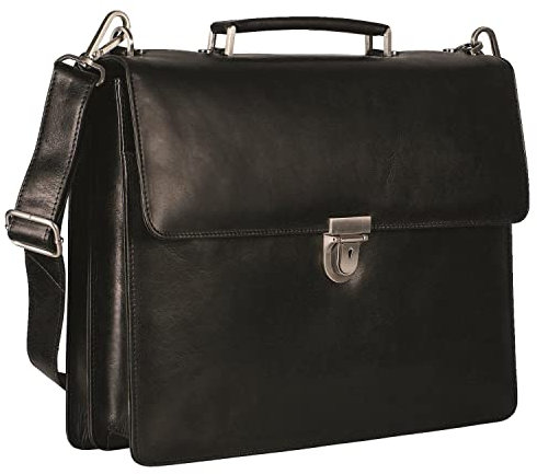 Leonhard Heyden Cambridge Briefcase 2 Compartments Black