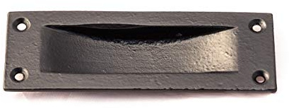 Antikas | Griffmuschel für Schiebetüren | Höhe: 4 cm - Breite: ca. 12 cm - Tiefe: 1,2 cm