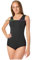 Merry Style Damen Body Ärmellos BD901 (Graphit, XL)