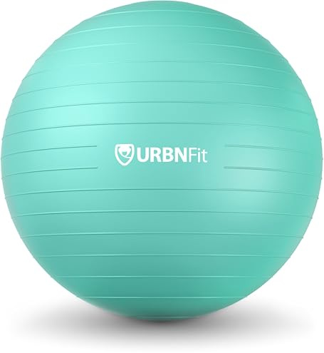 URBNFit Exercise Ball - Balance Balls for Gym, Yoga, Pregnancy and Stability - Anti-Burst Swiss Ball w/Quick Pump - Fitness Accessories