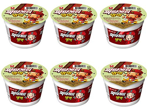 Nongsim Chapagetti Bumbuck Korea Noddle Ramen Small Cup Black Soybean Sauce Easy Cooking (2.4oz x 6pack)