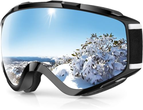 findway Ski Goggles OTG - Over Glasses Snow/Snowboard Goggles for Men, Women & Youth - 100% UV Protection