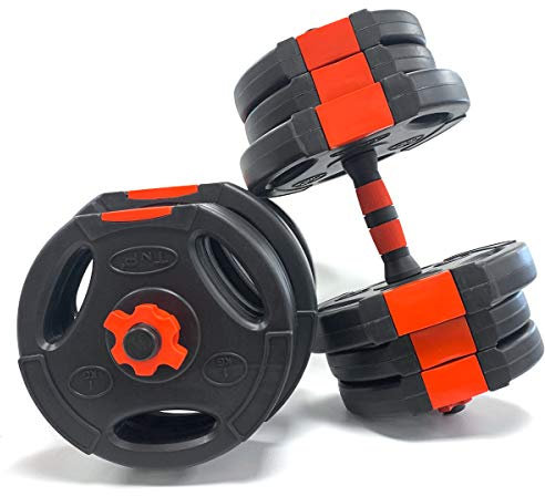 TnP Distribution Tri Grip Dumbbell Set 20KG Adjustable Dumbbells Sets Weights Plate Gym Weight Bar Bars