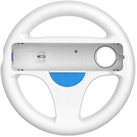 Rennrad für Nintendo Wii Mario Kart Lenkrad für Wii-Spiel Controller 1 Pack (Weiß)