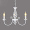 AUCF Pendellampe Retro Metall Industriestil Pendelleuchte Höhenverstellbar E14 Hängelampe Beleuchtung Esszimmer Kronleuchter Wohnzimmer Schlafzimmer Villa Dekoration Deckenlampe Weiß