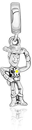 YsKYCs Toy Story Woody Anhänger, 100% 925 Sterling Silber Perlen Charm Passen Original Armbänder Frauen Diy Schmuck Feine Anhänger Armband Schmuck Making Girls Teens Diy