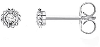 Thomas Sabo Einzel Ohrstecker Blume weißer Stein silber 925 Sterling Silber H2137-051-14