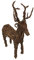 Dekoleidenschaft Deko-Figur Rentier, Rebenzweige auf Metall geflochten, 76 cm hoch, Adventsdeko, Weihnachts-Dekoration, Tierfigur, Winterdeko