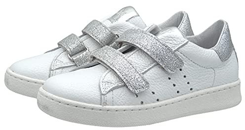 Clic! Sneakers High top Mädchen Leder weiß Glitzer 9476, Schuhgröße:EUR 33