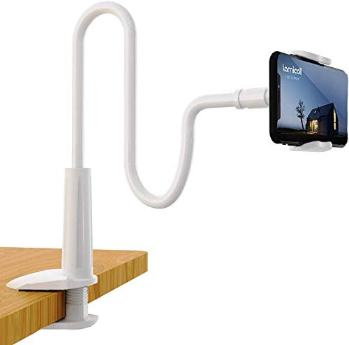 Soporte Móvil con Cuello de Cisne,Phone Stand,Universal Soporte para Teléfono con Cuello de Cisne Soporte para iPhone 11 XS Max XR X 8 7 6 Plus 5 4, Huawei, Samsung Smartphone Móvil - blanco