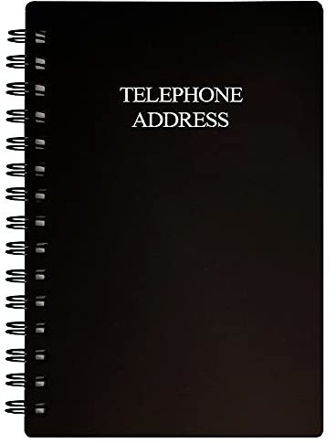 Nokingo Telefonbuch für Adressen & Geburtstag mit Reitern, Adressbuch für Kontakte, mit Telefonnummern, Adressen, Geburtstag & Passwort. Alphabetischer A-Z-Organizer, schwarz, 9,0 x 13,3 cm