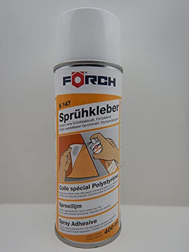 FÖRCH K147 SPRÜHKLEBER KLEBER KLEBSTOFF LEDER STOFF STYROPOR HIMMEL 400ML (1)