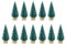 Ardorman 12 Stück Weihnachtsbaum Künstlich Klein Sisal Schnee Kiefern Bäume, Mini Desktop Weihnachtsbaum Deko Kleine Tannenbaum Christbaum - Mehrere Farben Erhältlich, 6,5cm Blaugrün