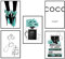 Postertech® Premium Poster Set | 5 Bilder als stilvolle Wanddeko | 5X DIN A4 | Collagen Bilder Coco Spruch (Set Weiss Türkis)
