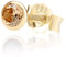 NKlaus Einzel 5,0mm 585 Gelb Gold 14 Karat Ohrstecker Kristall Zirkonia Champagne Butterfly Verschluss Damen Mädchen 11040