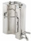 DWD® Water Heater Boiler 1.8Litre -3.0 Litre Stainless Steel Tank Laser Welded Tank & Tap for All Camping Stoves with 4 Inch 100mm or 60mm Flue, Half Round Wraps around the Flue 3.0 Litre - 100mm Flue