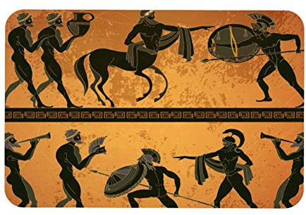 Multifunktionale Schreibtischunterlage, 45,7 x 71,1 cm, antikes Griechenland, Minotaur, Götter, Krieger, Centaur, Doppelnutzung, Schreibunterlage für Büro/Zuhause