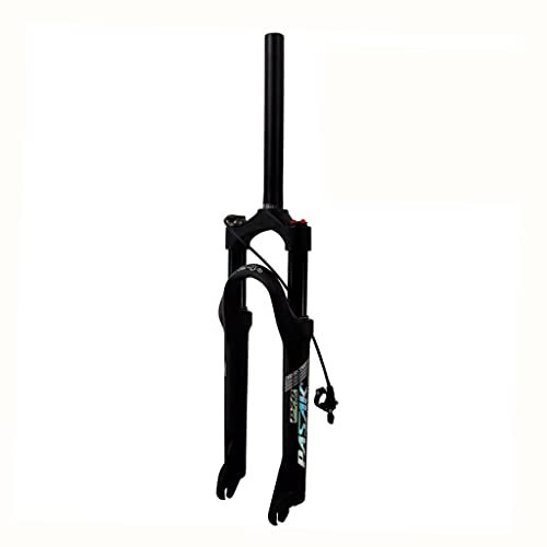 LHHL Forcella Ammortizzata Ad Aria MTB 20 24 Pollici Forcella MTB Travel 80mm 1 1/8 Tubo Dritto Forcelle per Mountain Bike Freno A Disco QR 9mm Blocco Telecomand (Color : Black, Size : 24)