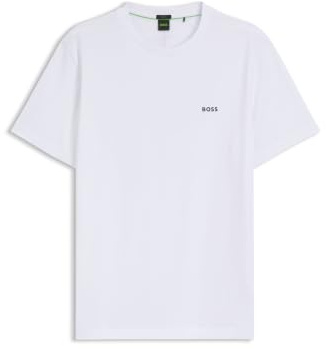 BOSS Herren Tiburt 240 T-Shirt aus Baumwoll-Mix mit Bubble-Jacquard-Struktur Weiß XXL