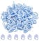 100 Pcs Disposable Glue Rings, Blue Lashes Glue Ring Cup Plastic Makeup Glue Holder Rings Lashes Quick Blossom Cups for Eyelash Extension