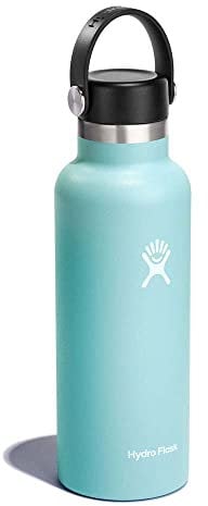 HYDRO FLASK - Trinkflasche 532ml (18oz) - Isolierte Wasserflasche aus Edelstahl - Sportflasche mit auslaufsicherem Flex Deckel & Gurt - Thermoflasche Spülmaschinenfest - Kleine Öffnung - Dew