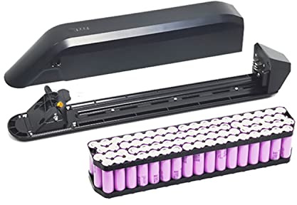 ZHIKAN battery 48V 52V 15Ah 17.5Ah 20Ah Ebike Battery Down Tube Battery for 200-1200W Motor, Electric Bicycle Lithium-Ion Battery, Safe Lock, with Base and Charger for himiway bike (52V 17.5AH)